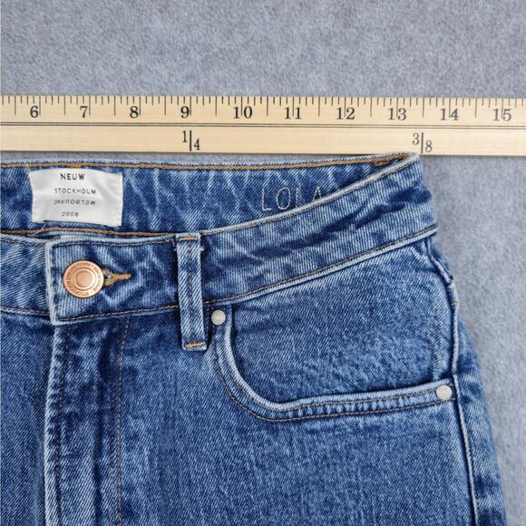 Neuw Womens Size 27 Lola High Waisted Mom Jeans Frayed Hem - Picture 15 of 16